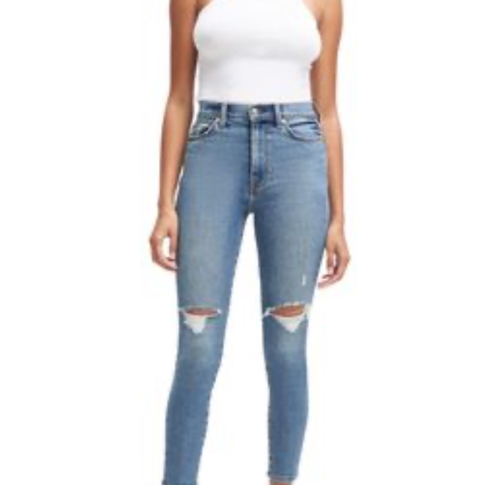NWT 7 SEVEN FOR ALL MANKIND LUXE VINTAGE DENIM HIGH WAIST SKINNY CROP JEANS 28